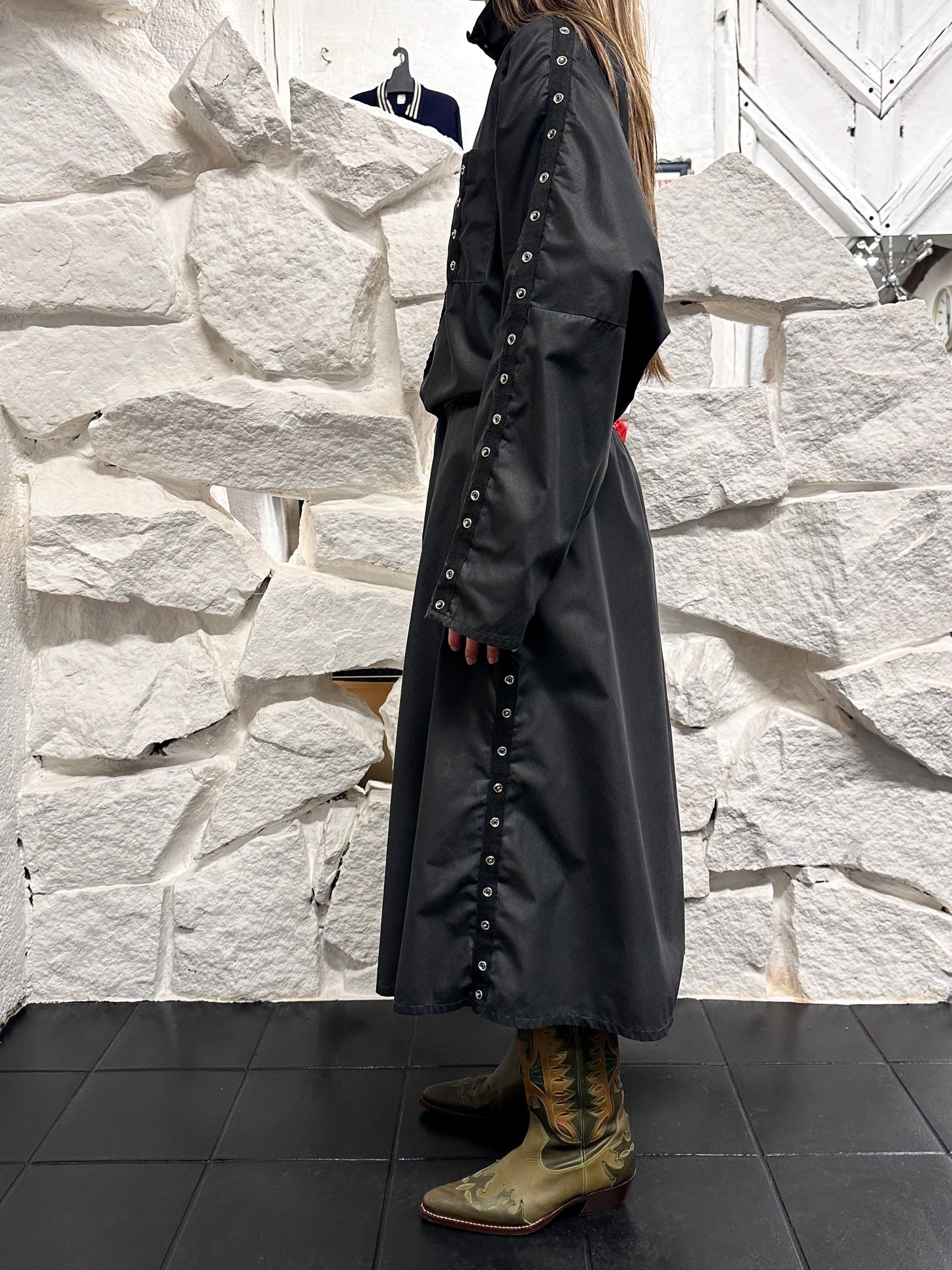 90s snap buttons dress