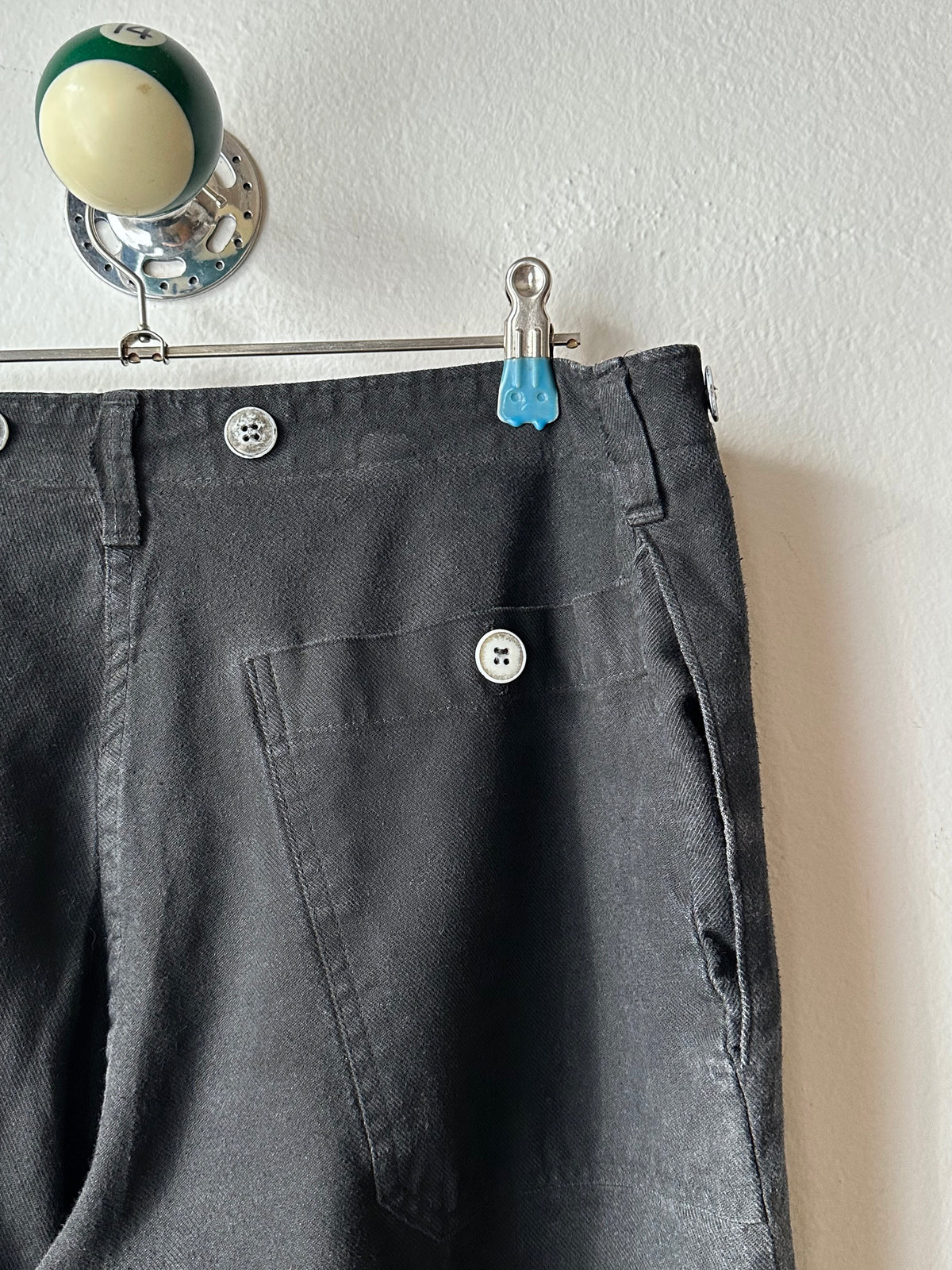 1980s East German black work trousers - w32