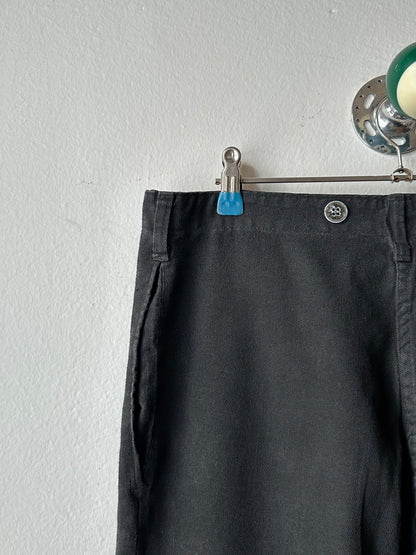 1980s East German black work trousers - w32