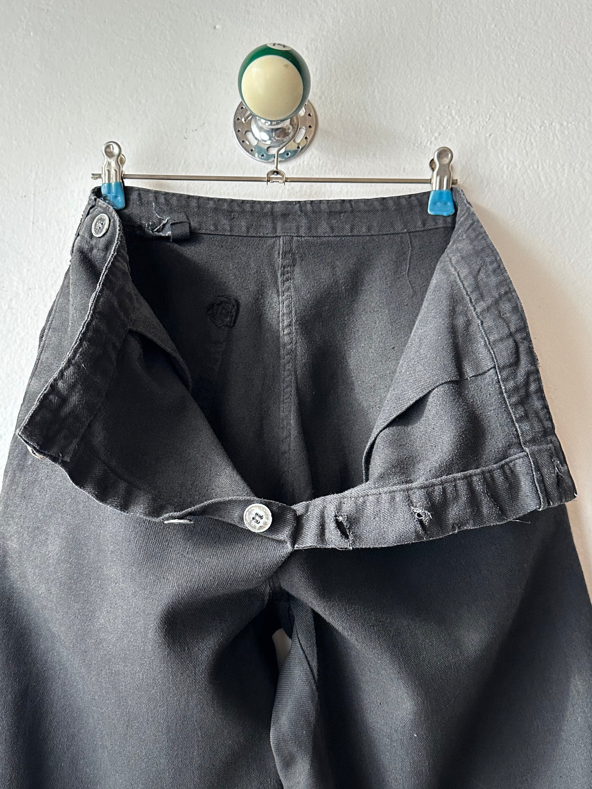 1980s East German black work trousers - w32
