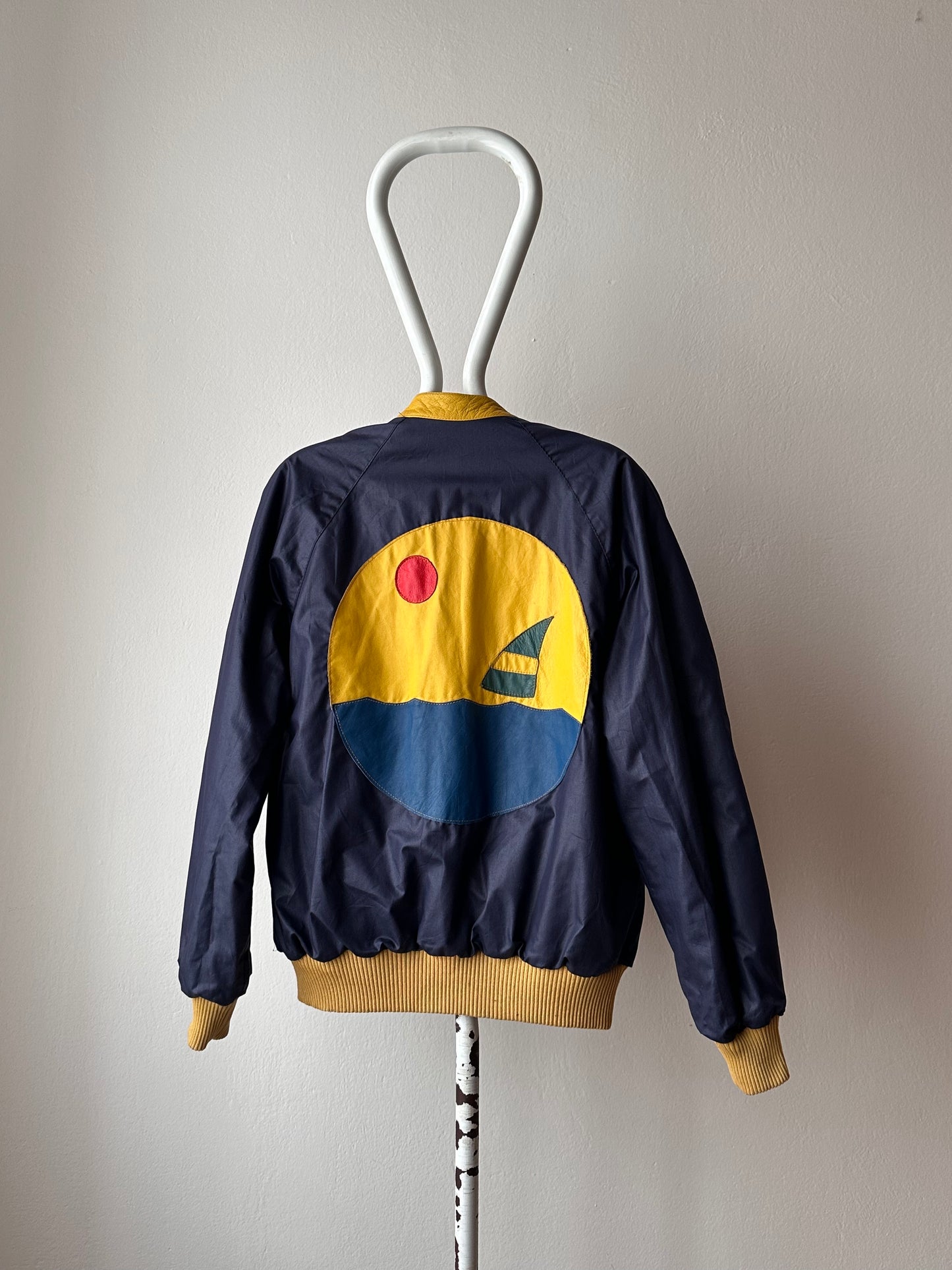 80s Italy reversible leather jkt