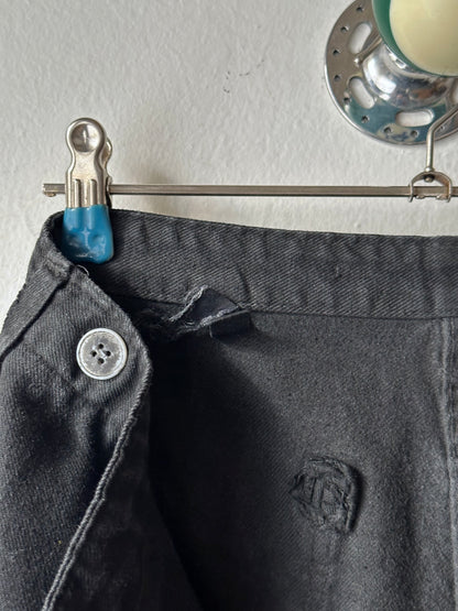 1980s East German black work trousers - w32