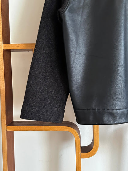 Leather and Wool Pullover