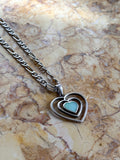 green heart pendant necklace