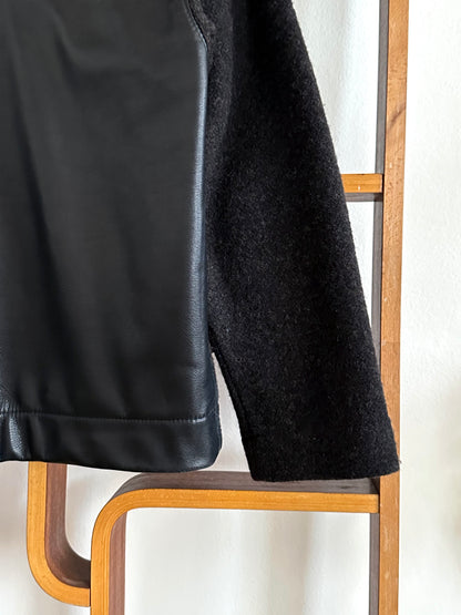 Leather and Wool Pullover