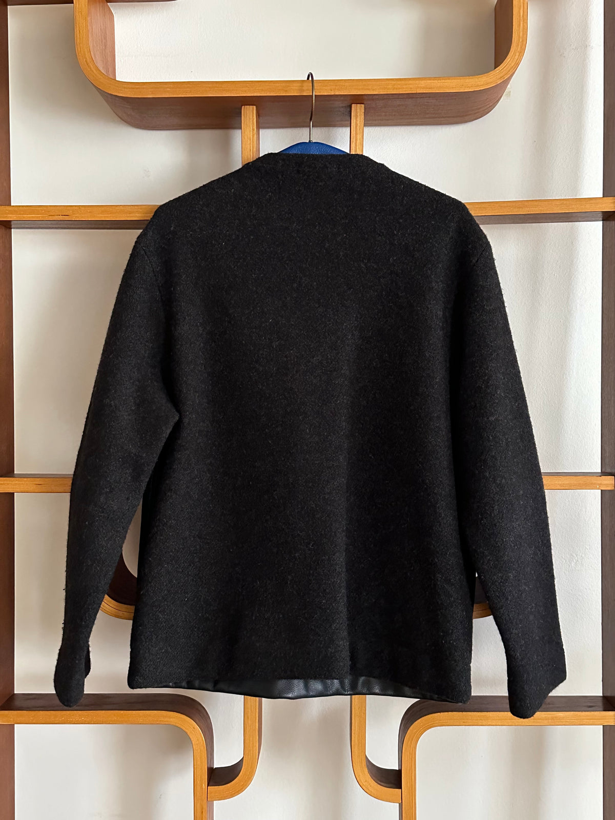Leather and Wool Pullover