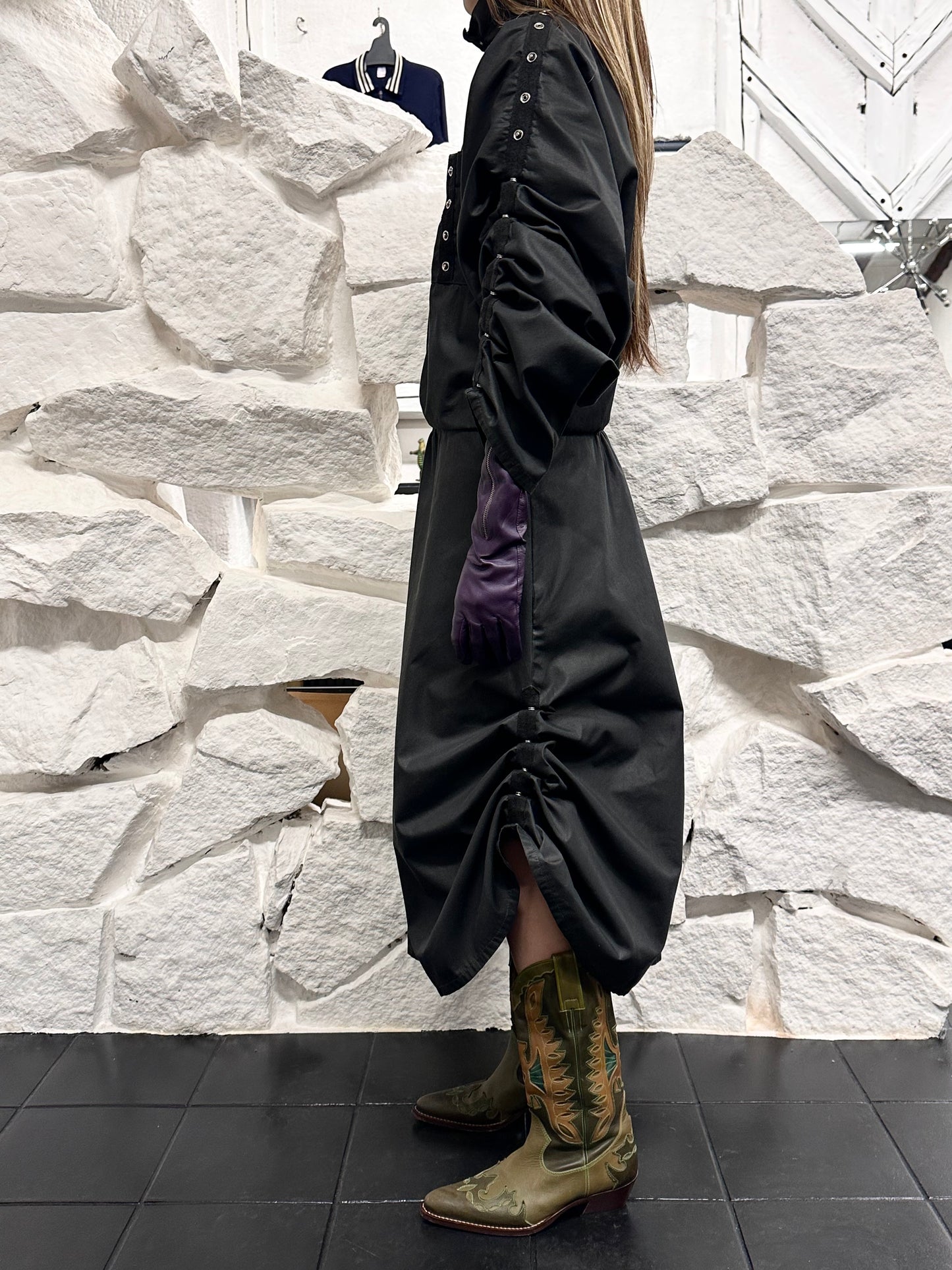 90s snap buttons dress