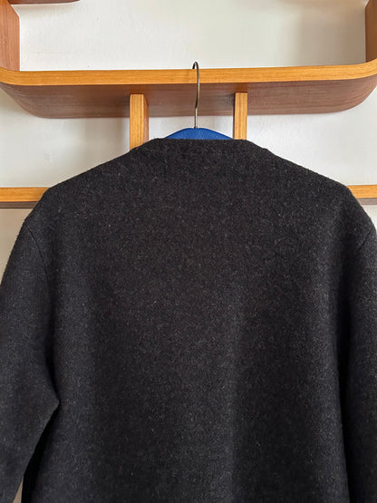 Leather and Wool Pullover