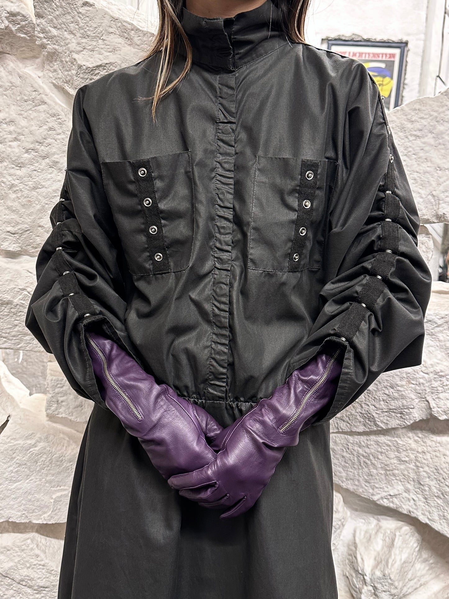 90s snap buttons dress