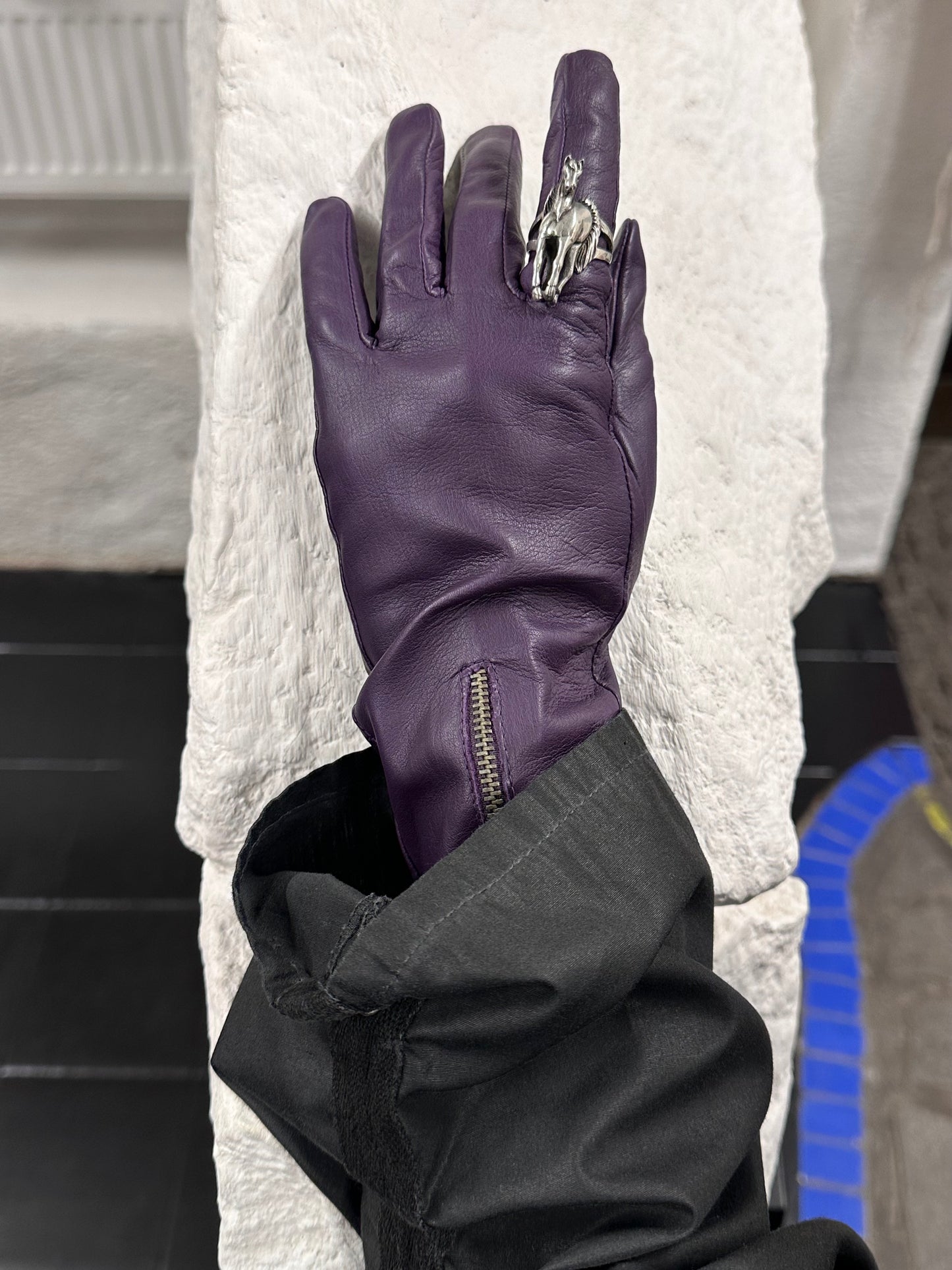 vintage leather opera gloves