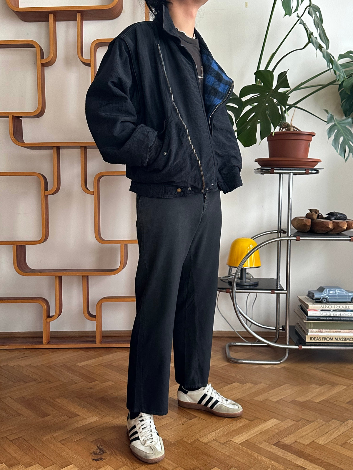 1980s East German black work trousers - w32
