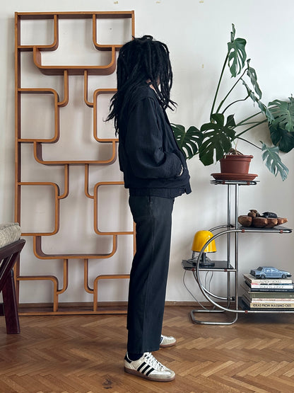 1980s East German black work trousers - w32