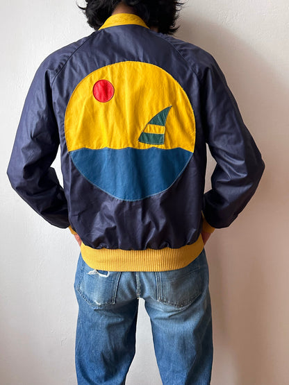 80s Italy reversible leather jkt