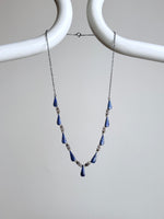 silver 950 lapis drop necklace