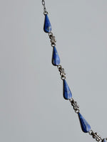 silver 950 lapis drop necklace