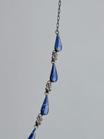 silver 950 lapis drop necklace