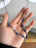 silver 950 lapis drop necklace