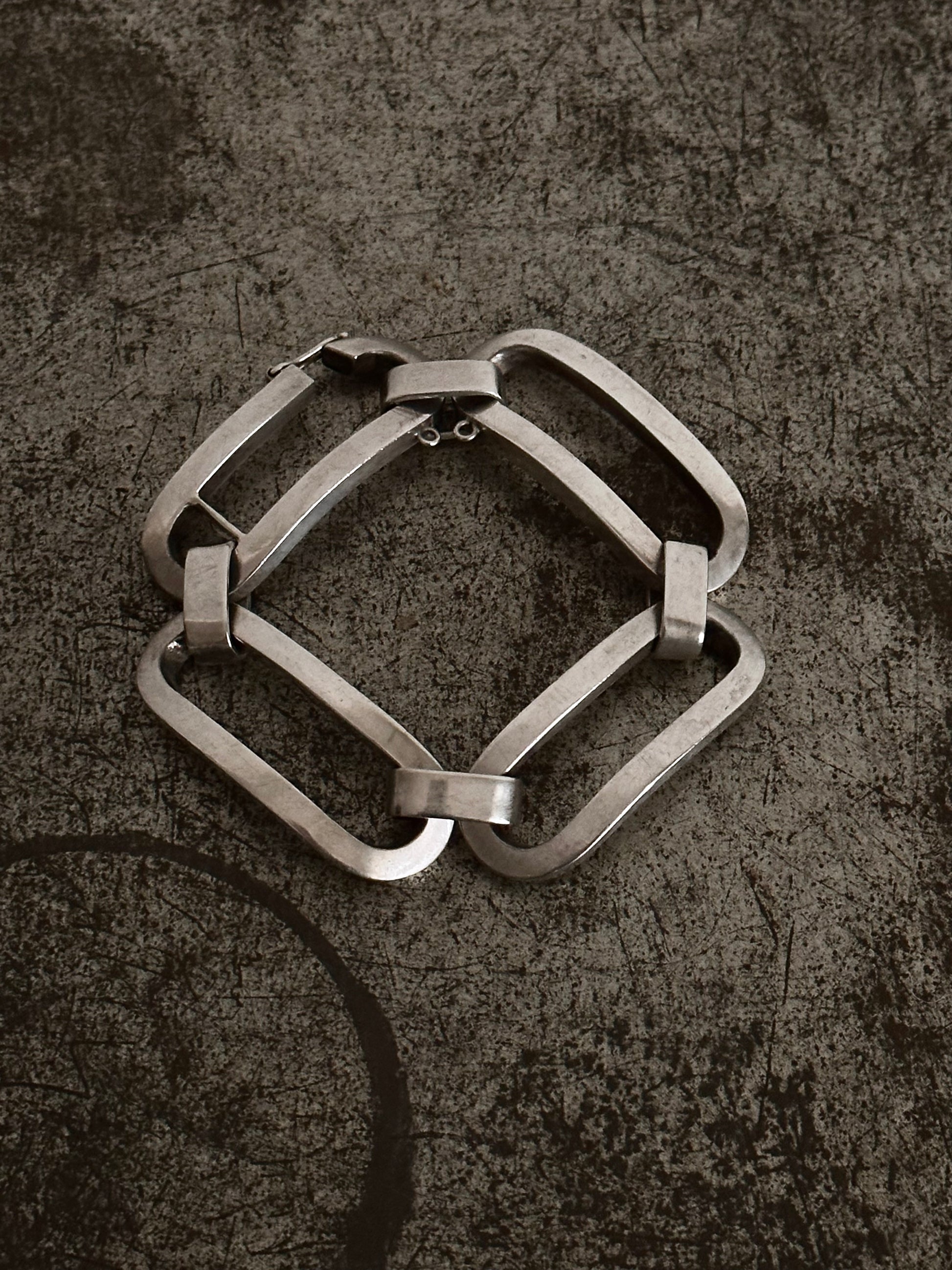 Gaetan de Percin 1970s made in france bangle silver 800 crab marks stamp Poinçon