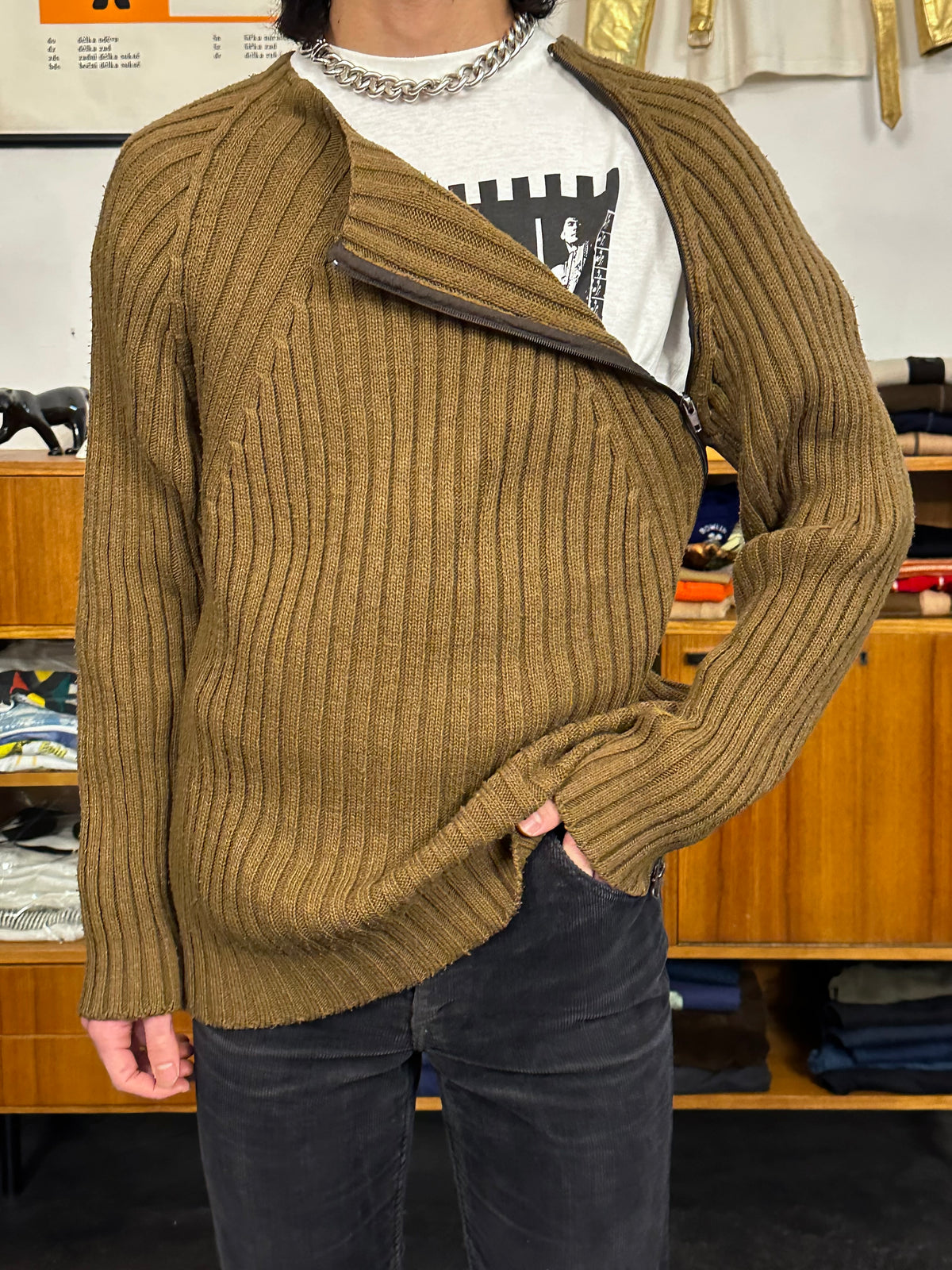Italy Brown wool jumper