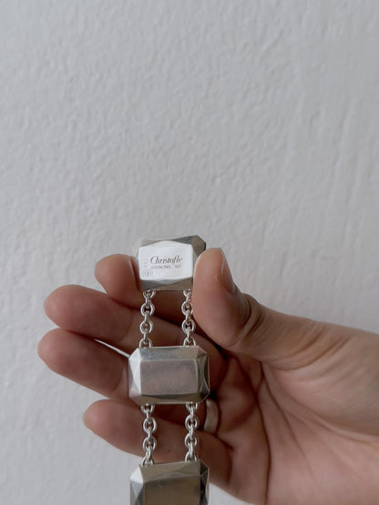 CHRISTOFLE gemstone silver bracelet