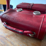 50s Vintage leather bag germany
