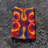 czechoslovakia czech vintage rug handmade abstract mid century space age ミッドセンチュリー ラグ 絨毯 マット アブストラクト サイケデリック psychedelic pattern wave colorful