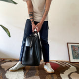 Vintage Leather travel bag / Black