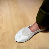 Czech  military white leather slip-on