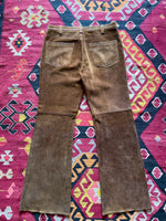 60s-70s Levis big E suede leather pants