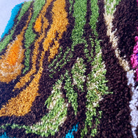 70s Space age psychedelic jungle wall carpet