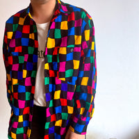 90s ROBERTO ANGELICO Disco shirt,  Awesome pattern , made in Swiss