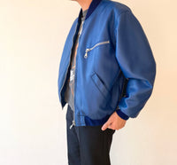 90s Fake leather bomber jacket