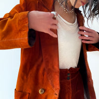 70s Suede tailored jacket