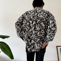 90s abstract patterned shirt