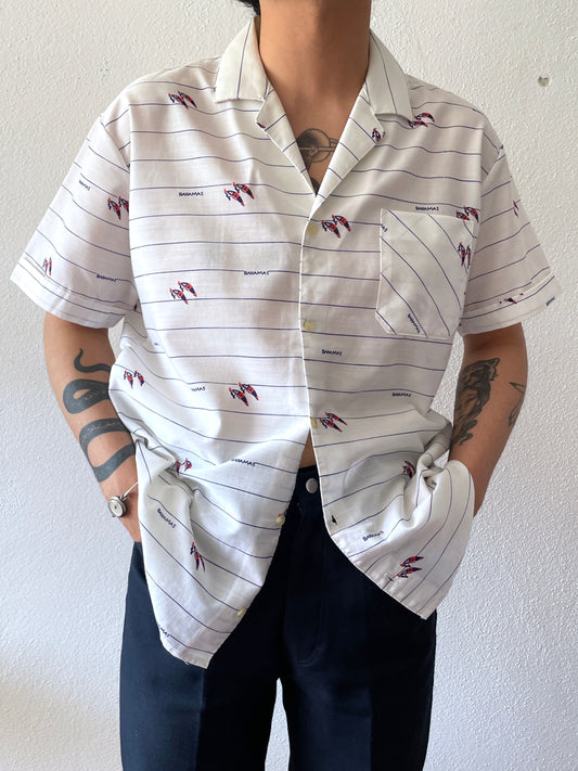 Vintage open collar shirt / France