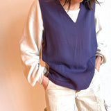 50's rayon purple vest