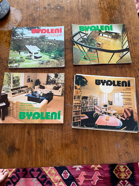 vintage Czechoslovakia interior magazine " bydlení " 4p set