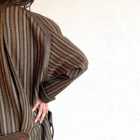 80s Classical striped tailored jacket , Made in W.-Germany