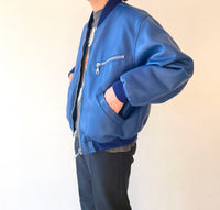 90s Fake leather bomber jacket