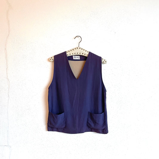 50's rayon purple vest