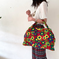 60s Československá flower patterned bag , Special!!!