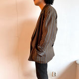 80s Classical striped tailored jacket , Made in W.-Germany