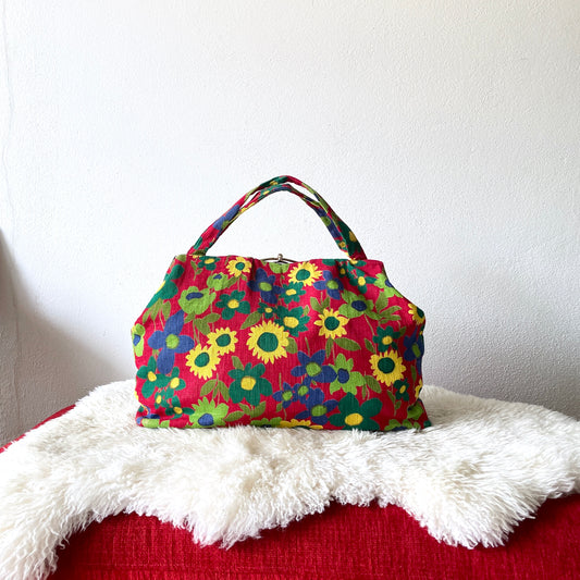 60s Československá flower patterned bag , Special!!!