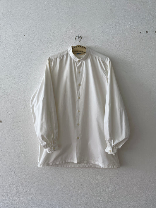 Collar less white shirt