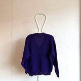 80s Deep V neck knit , Made in Italy