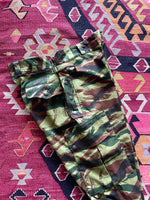 Dead stock vintage french army lizard camo cargo pants