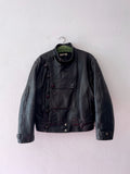 80s france motorcycle leather jacket