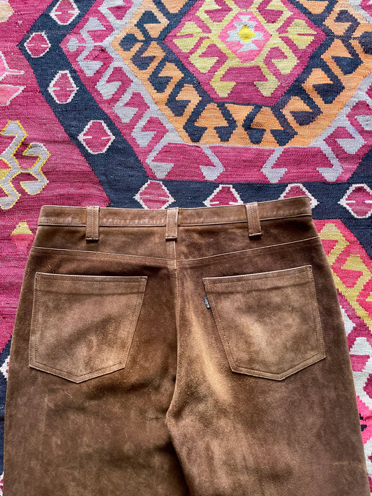 60s-70s Levis big E suede leather pants