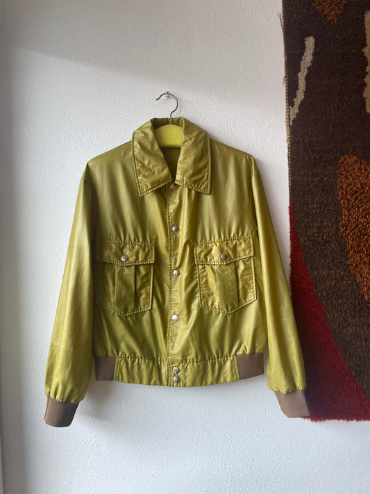 70s Edamame green nylon top