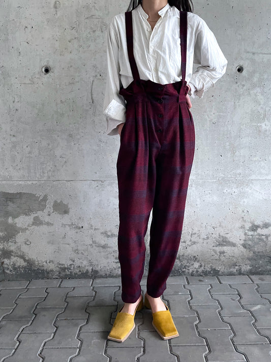 80's East Germany mosaic checkered overall